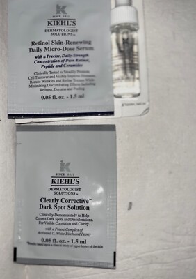 Kiehls Clearly Corrective Dark Spot Solution+Retinol Renewal Serum 3pc SampleSet