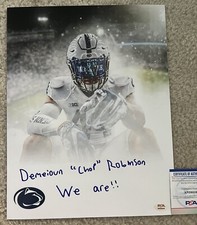 Chop Robinson Autographed Photo 11x14 Penn State Nittany Lions Signed PSA Coa