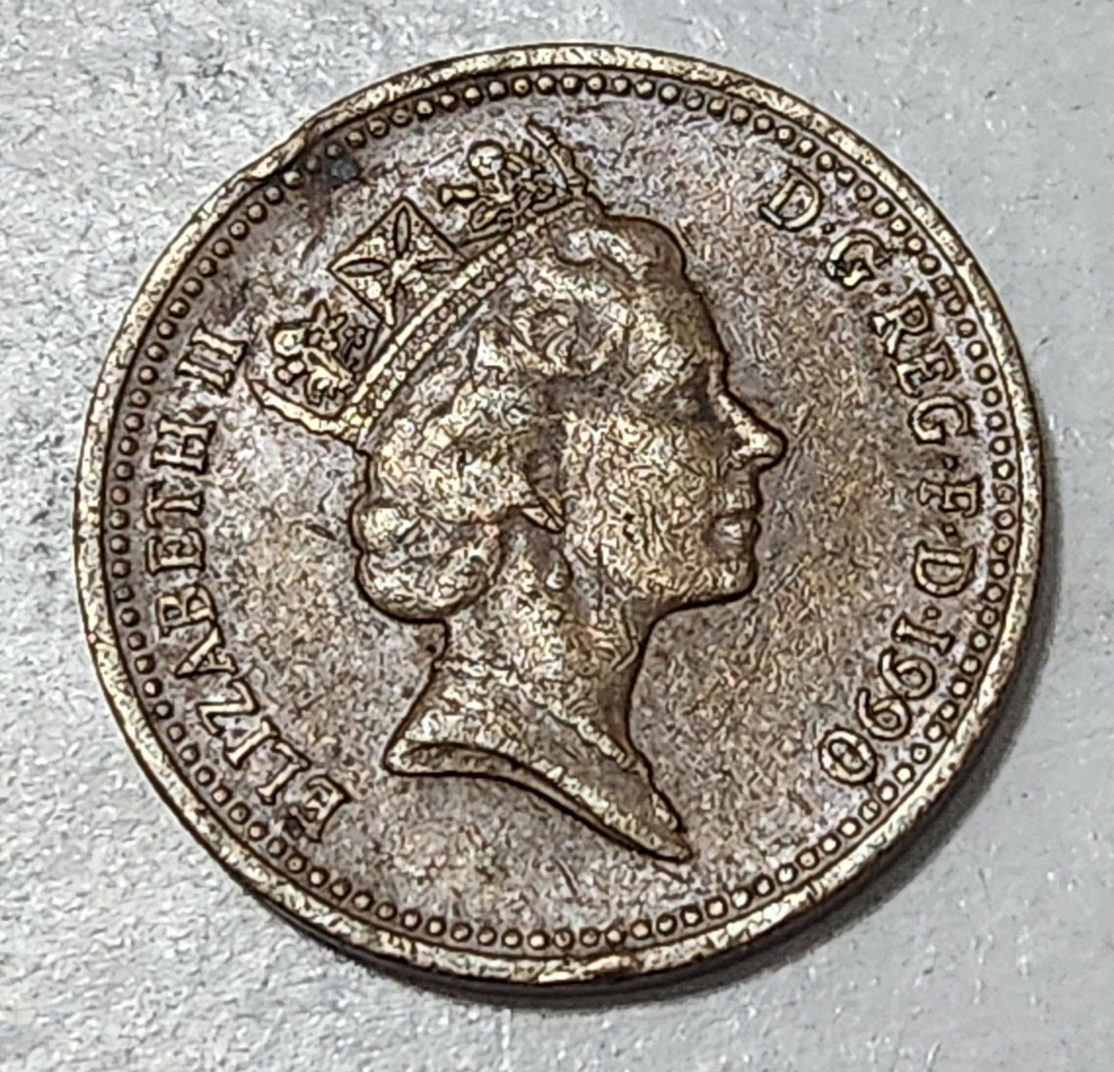 UNITED KINGDOM 🇬🇧 ONE (1) PENNY COIN 1990 (QUEEN ELIZABETH II