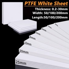 PTFE Sheet Thick 0.2-30mm High Temperature Plate 50mm-200mm White Plastics Plate