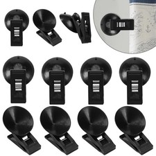 12packs Suction Cup Shower Curtain Clips Windproof Guard Splash Clips for Wal...