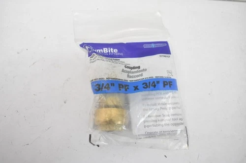 Lot of 2 PlumBite Push On Coupling 3/4" x 3/4" C77401LF Push On Fitting Set - Picture 2 of 6