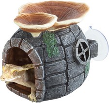 Reptile Hide - Multifunctional Hides with Suction Cup, Resin Caves for Gecko,...