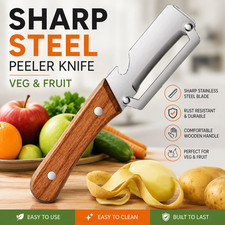 1X Professional Multi-Purpose Stainless Steel Peeler Knife for Vegetable & Fruit
