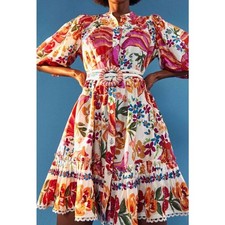 Farm Rio Spring Bananas Mini Dress No Belt Women's Sz. XXS