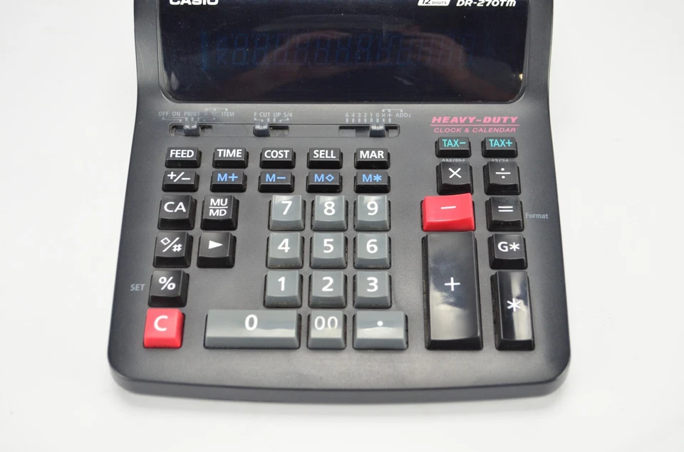 Casio DR-270TM Heavy-Duty Printing Calculator 12 Digit Office Desktop Machine - Image 3 of 4