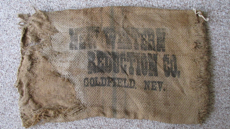 1900's Goldfield Nevada New Western Reduction Co. Stenciled Burlap Ore Bag