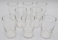 Set of 8 Vintage Federal Glass Sturdee Heat Strengthened Clear MCM Juice Glasses