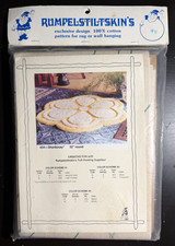 Vintage Rumpelstiltskin Rug Hooking Punch Tufting Canvas Shardonay 32" Round