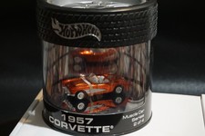 2003 Hot Wheels Oil Can Red 1957 Corvette Muscle Cars Series Rubber Tire