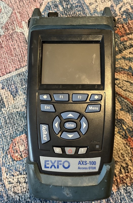 EXFO AXS-100 Access OTDR Test Unit, AXS-100-023B-EI-PM2X-VFL, For Parts/Repair