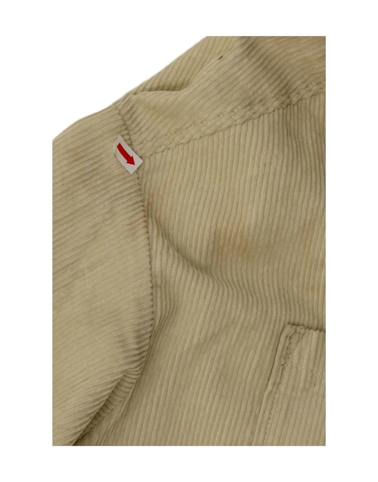 MONKI Womens Oversized Corduroy Shirt UK 10 Small Beige Cotton BW02 — 第 3/4 张图片