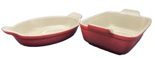 Le Creuset 16-41 Rectangle and 16-31 Oval Baking Dish, Cerise Red