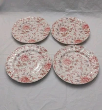 4 Johnson Bros Rose Chintz Dinner Plates
