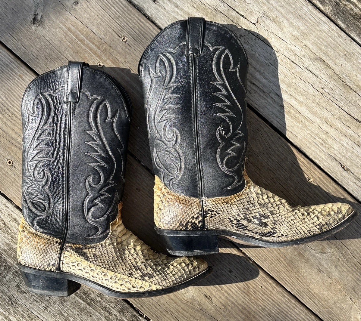 Laredo 6730 Mens 10EE Genuine Python Snakeskin Bo… - image 14