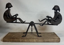 Vintage Manuel Felguerez Seesaw Metal Folk Art Modernist 12” Sculpture