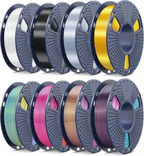 SUNLU 3D Printer Filament Bundle, Individually Vacuum Packed, Quadruple Color Si