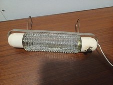 Vintage Art Deco Bullet Bed Headboard Wall Lamp Glass In Working Condition