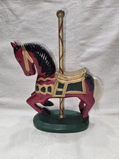 Vintage Wooden Hand painted Carousel Horse 11 Tall X 9 Wide