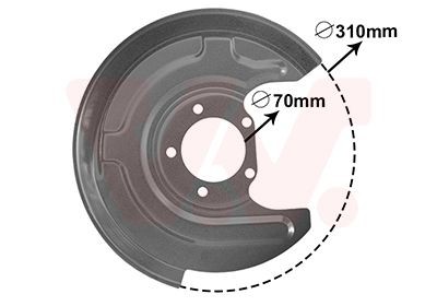 VAN Wezel Spritzblech, Bremsscheibe 0315374 FüR Audi Skoda VW-image