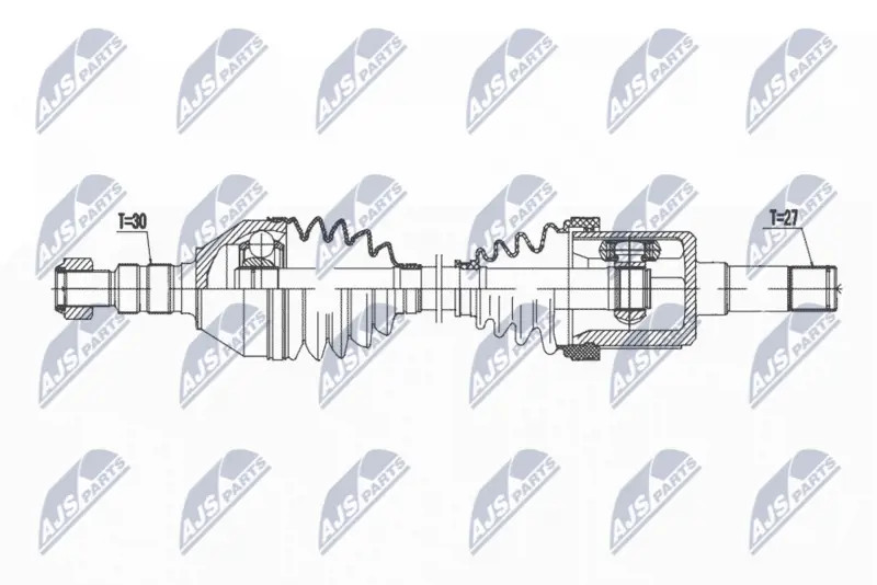 Driveshaft Front Axle Left Automatic Transmission NPW-PL-143 NTY for OPEL