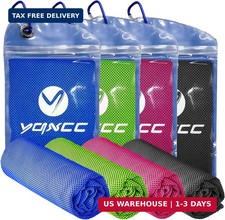 YQXCC 4 Pack Cooling Towels 47"x12" , Ice Cool Towels for Neck  Face  Soft Br