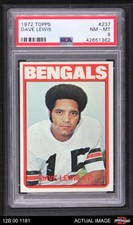 1972 Topps #237 Dave Lewis Bengals RC Stanford PSA 8 - NM/MT