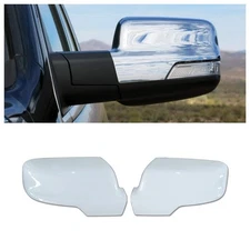 For Dodge Ram 1500 2019-2025 Mirror COVERS W/Turn Signal Hole PW7 BRIGHT WHITE