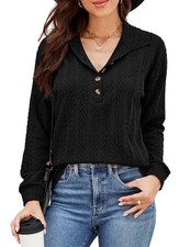 Beluring Maglia Donna Maniche Lunghe Elegante S - Top Casual Chic