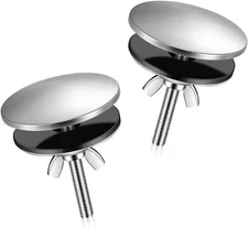 2-Pack Stainless Steel Sink Hole Cover, 2 Inch Kitchen Faucet 2pack Silver 