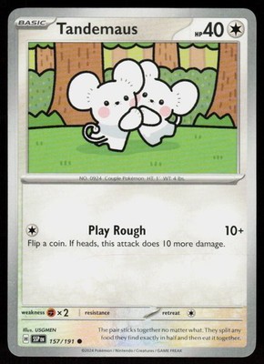 Tandemaus 157/191 Common Surging Sparks Pokemon Near Mint