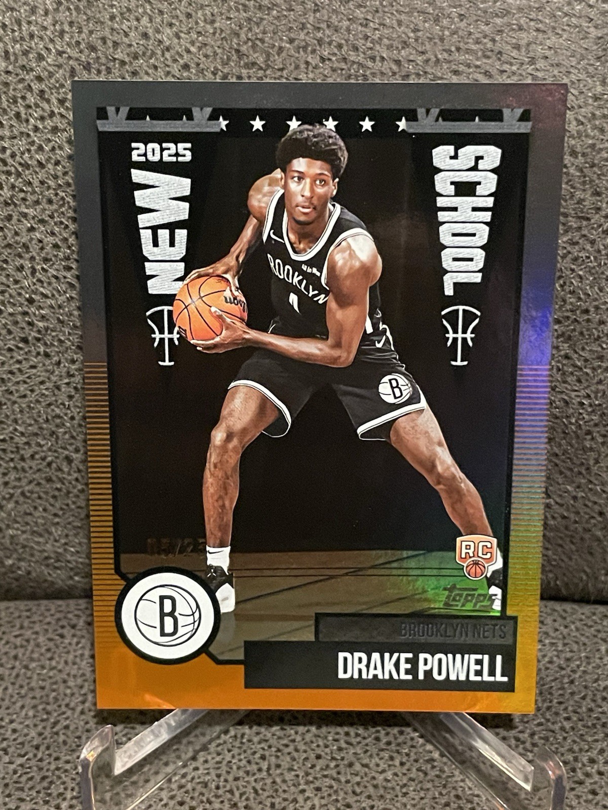 🔥Drake Powell 2025-26 Topps NBA New School #NS-22 Orange Rainbow RC Rookie 5/25