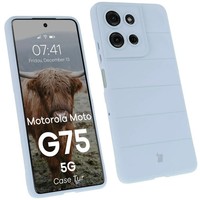 HandyhüLle FüR Motorola Moto G75 5G Bizon Case Cover Schutz HüLle Etui Hellblau