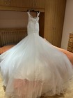 Elegant Sweetheart Mermaid Court Train Lace Tulle Wedding Dress