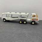 Tiny Tonka - White Semi Truck W/Car Carrier