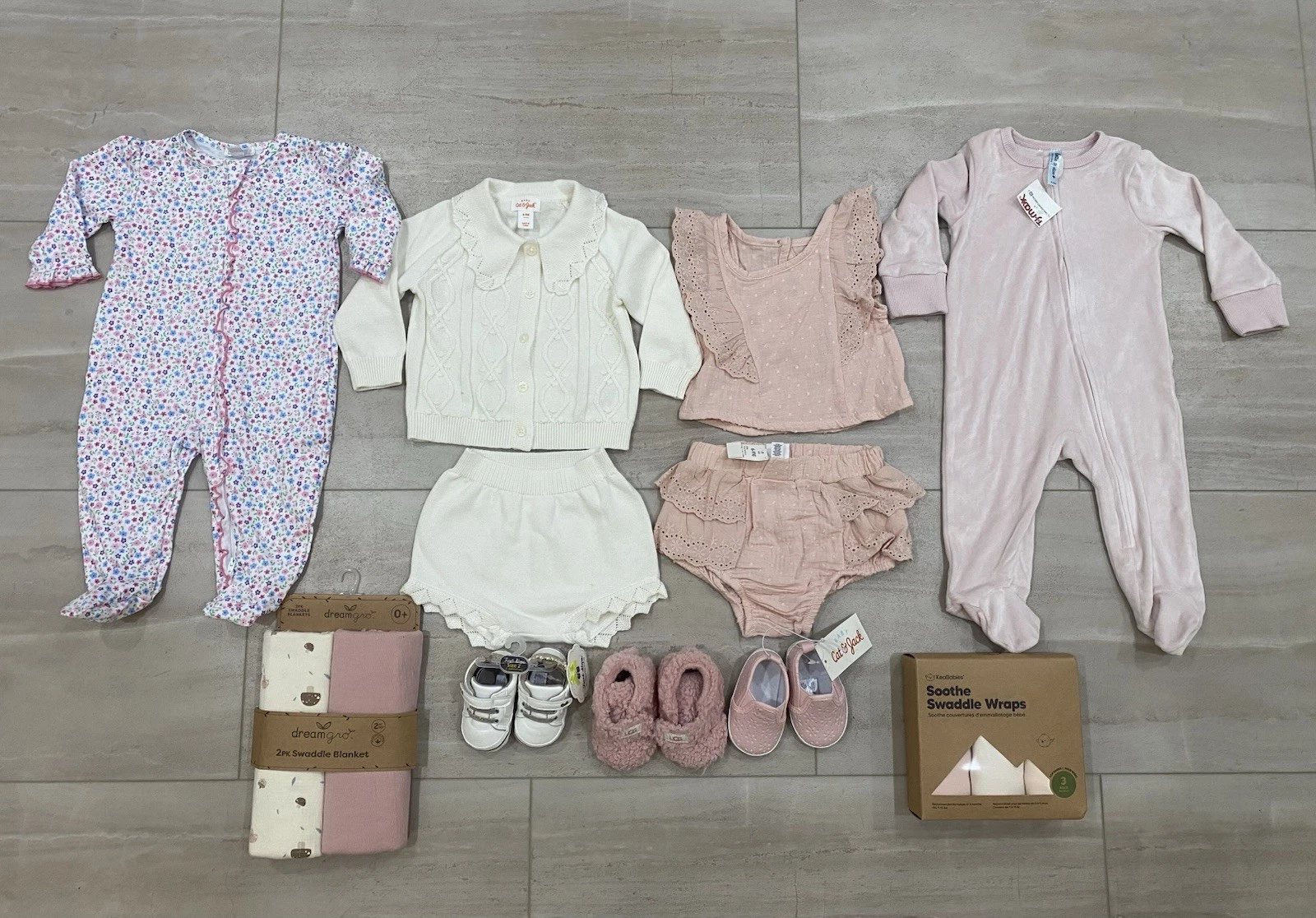 Baby Girl Clothes Lot 6-9M Outfits Shoes Swaddles Bundle Pink
Opens in a new window or tab