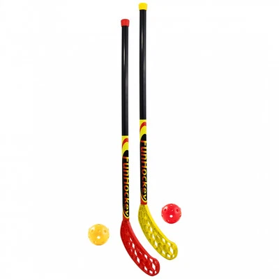 BANDITO FunHockey Schläger-Set 2 Schläger 2 Bälle Sport Streethockey Floorball Outdoor