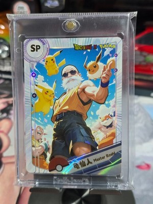 Dragon Ball x Pokémon: Master Roshi & Pikachu (Spot Foil) #SP - TCG w/Hardcase