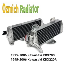 L+R Aluminum Radiator Fit Kawasaki KDX200/KDX220R KDX 200 KDX 220 1995-2006 1997