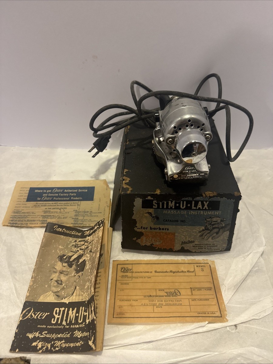 Vintage Oster Stimulax Stim-U-Lax For Barbers Model M-3 Handheld