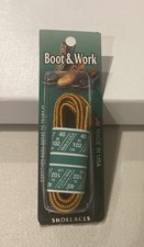 Sole Choice NOS Boot & Work 40” Shoe Laces Red Yellow Round Vintage Made in USA