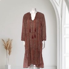 Doen Normandy Dress Womens S Earth Mandevilla Vine Floral Boho Western Cottage 