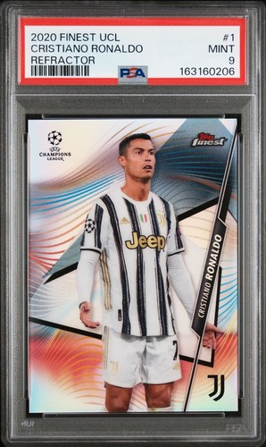 Cristiano Ronaldo 2020-21 Topps Finest UCL Refractor PSA 9 #1