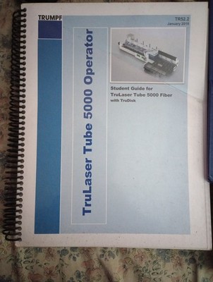 Trumpf TruLaser Tube 5000 And 7000 Operator Manuals