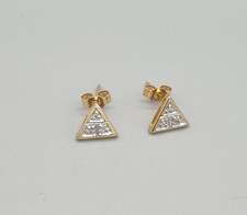 9ct Yellow Gold Diamond Stud Earrings Natural Stones 9K 375 Girls Teens Studs