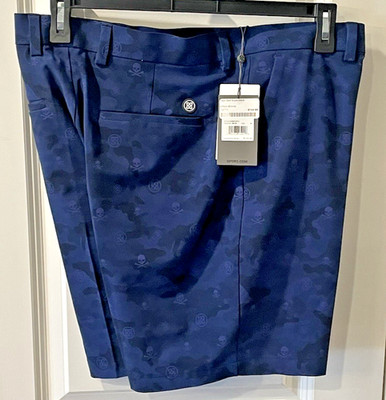 G/Fore Men's Golf Shorts Blue Camo W34 L8 NWT