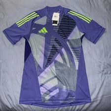 Adidas Hombres Tiro 24 Pro Portero Camisa Fútbol Púrpura Camiseta de Fútbol Grande Delgada
