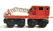 Vtg Thomas  Friends Wooden Railway Train Tank Engine Sodor Fire Dept No 36 Pump