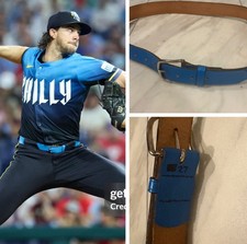 2025 Aaron Nola Philadelphia Phillies Game Used City Connect Belt Photomatched.