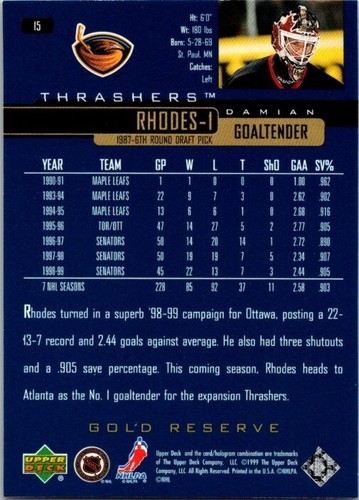 1999-00 Upper Deck Gold Reserve Base --- U-Pick --- Complete Your Set HOF 1-109 - Picture 7 of 33